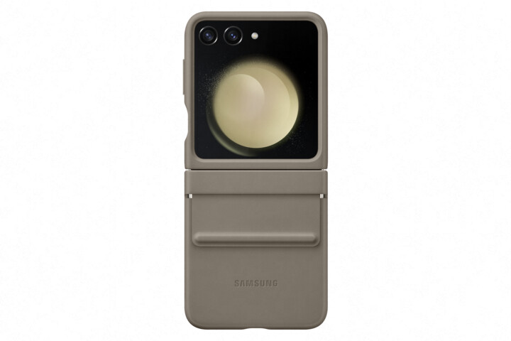 Samsung zadní kryt z eko kůže pro Galaxy Z Flip5, hnědá_2015709743