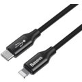 BASEUS kabel Yiven Series USB-C - Lightning, M/M, 2A, 1m, černá_389308152