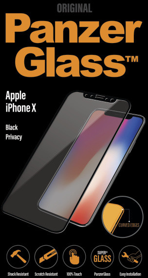 PanzerGlass Premium Privacy pro Apple iPhone X / XS, černé_1843840139