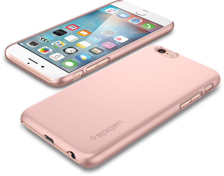 Spigen pouzdro Thin Fit pro iPhone 6/6s, rose gold_1467345738