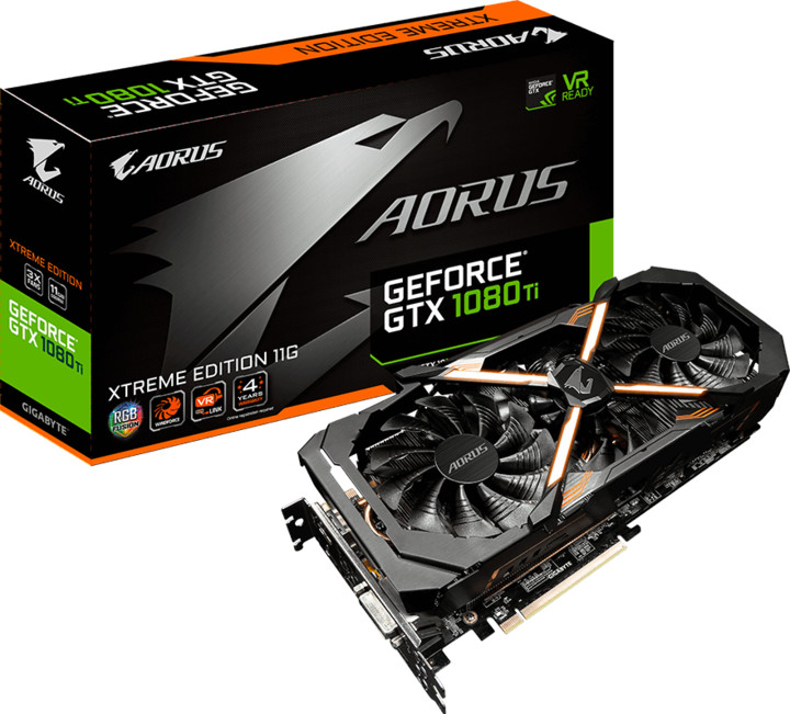 GIGABYTE GeForce AORUS GTX 1080 Ti Xtreme Edition 11G, 11GB GDDR5X_1791411762