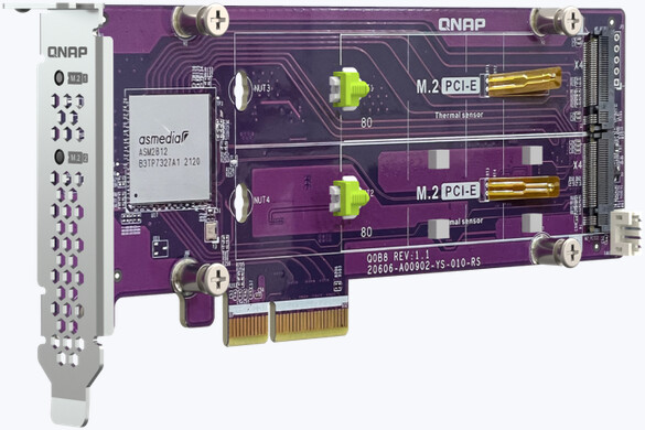 QNAP QM2-2P-344A - pro disky 2x SSD M.2 22110/2280 PCIe, (Gen3 x4)_796404559