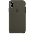 Apple silikonový kryt na iPhone X, tmavě olivová_778595950