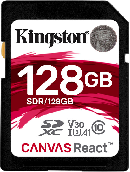Kingston SDXC Canvas React 128GB 100MB/s UHS-I U3_544931219