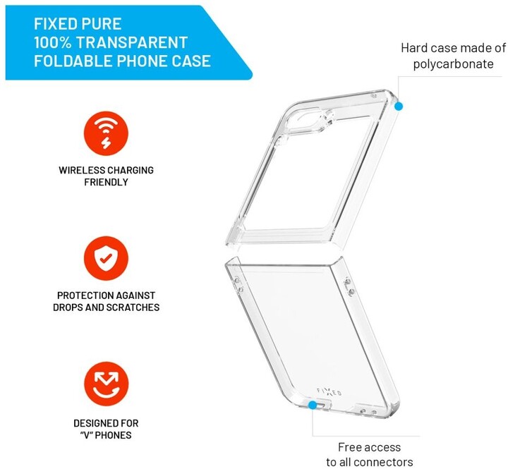 FIXED ochranné pouzdro Pure pro Samsung Galaxy Z Flip5 5G, čirá_2052042739