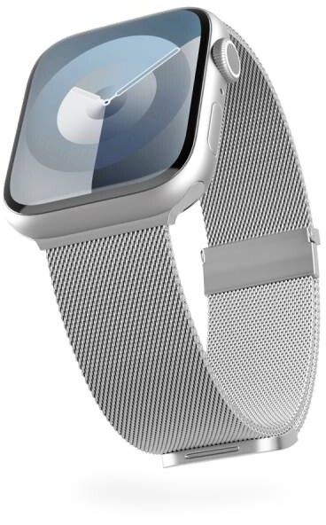 Epico ocelový pásek Milanese+ pro Apple Watch 38/40/41mm, stříbrná_12590048