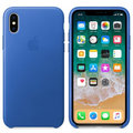 Apple kožený kryt na iPhone X, elektro modrá_1404668889