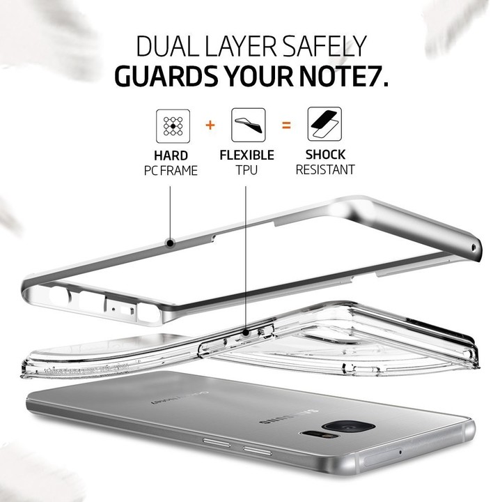 Spigen Neo Hybrid Crystal pro Galaxy Note 7, satin silver_558695327