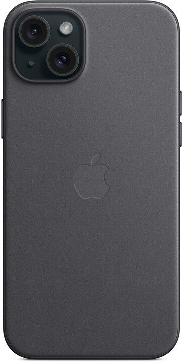 Apple kryt z tkaniny FineWoven s MagSafe na iPhone 15 Plus, černá_1224223771