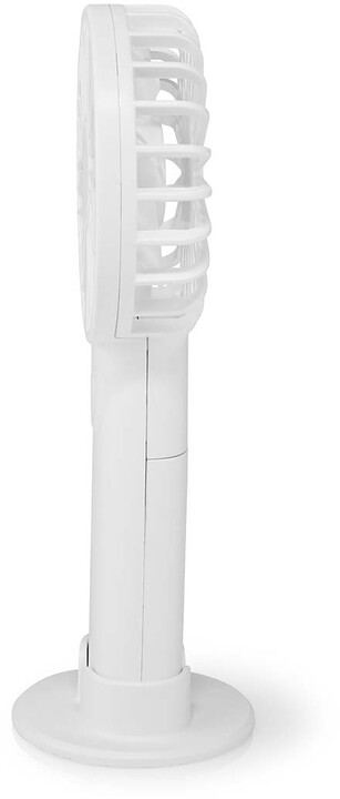 NEDIS ruční ventilátor, 6cm, 2 rychlosti, napájení 2xAA, bílá_1859669565