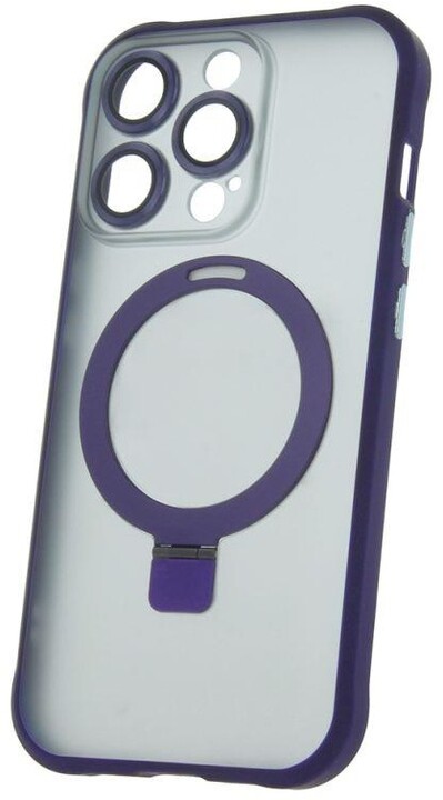 C.P.A. silikonové TPU pouzdro Mag Ring pro iPhone 14 Pro, fialová_2130290627
