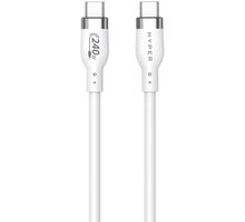 Hyper® nabíjecí kabel Silicone USB-C, 240W, 2m, bílá_1630620033