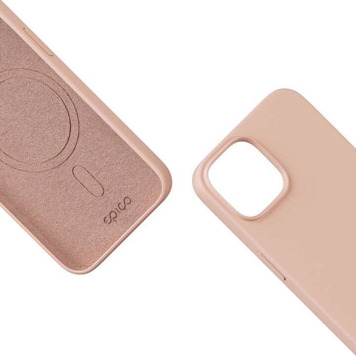 EPICO silikonový zadní kryt s podporou MagSafe pro iPhone 15, růžová_307822482