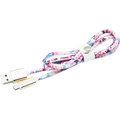MIZOO USB/micro USB kabel X28-16m, růžové květiny