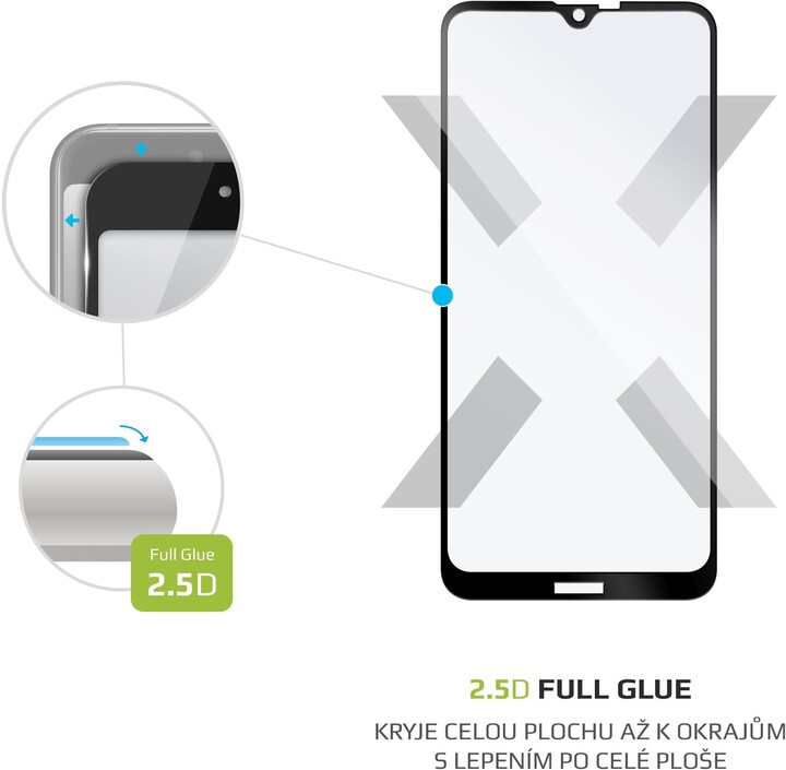 FIXED ochranné tvrzené sklo Full-Cover pro Nokia 2.3, lepení přes celý displej, černá_2017060576