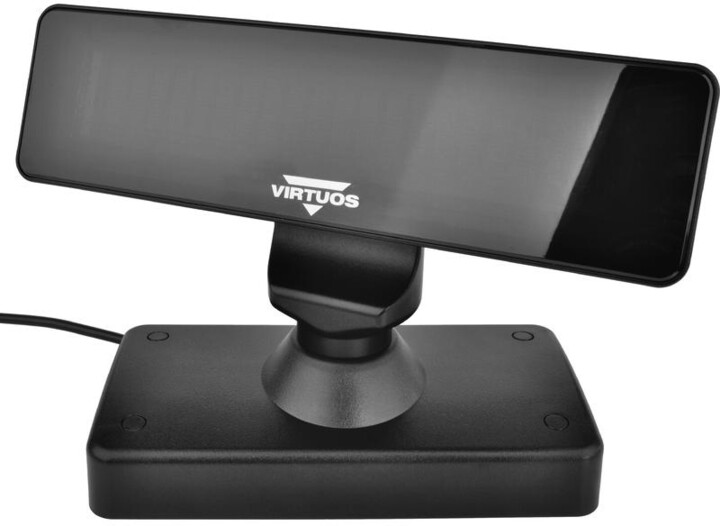 Virtuos FV-2030B - VFD zákaznicky displej, 2x20 9mm, serial (RS-232), černá_1187353649