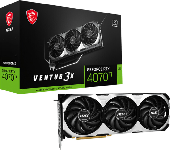 MSI GeForce RTX 4070 Ti VENTUS 3X 12G OC, 12GB GDDR6X_898421315