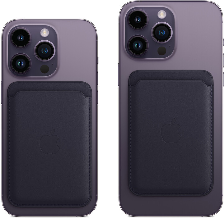 Apple kožená peněženka s MagSafe pro iPhone, oranžová_795687217