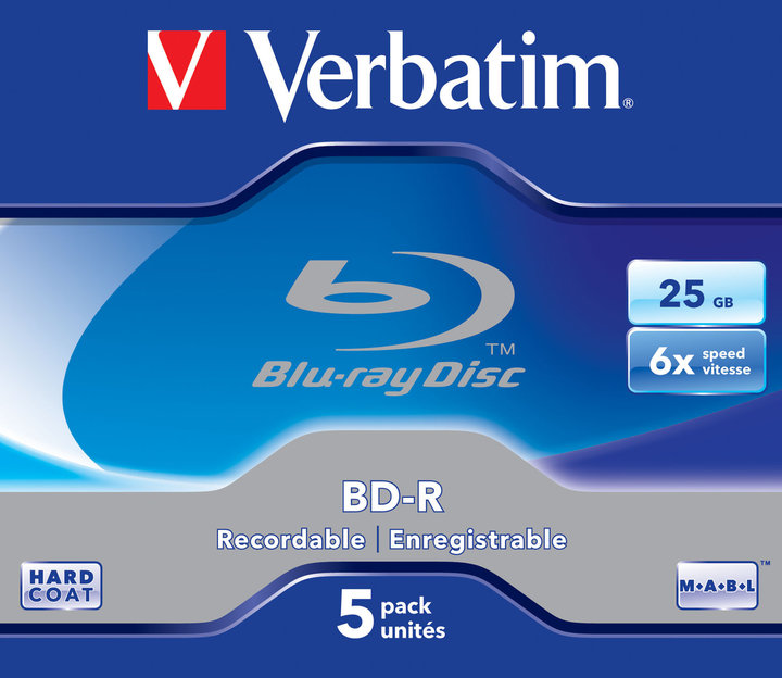 Verbatim BD-R, 6x, 25GB, 5 ks, jewel_913807184