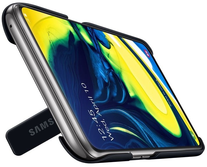 Samsung zadní kryt se stojánkem pro Galaxy A80, černý_1525012586