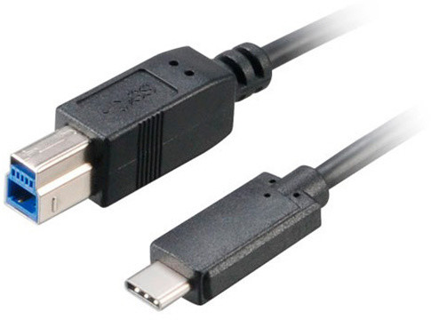 Akasa SuperSpeed+ USB 3.1, Type-C na Type-B, 100cm, černá_1197487554