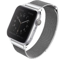 UNIQ řemínek Dante Apple Watch Series 4 Mesh Steel 40mm, stříbrná_200730728