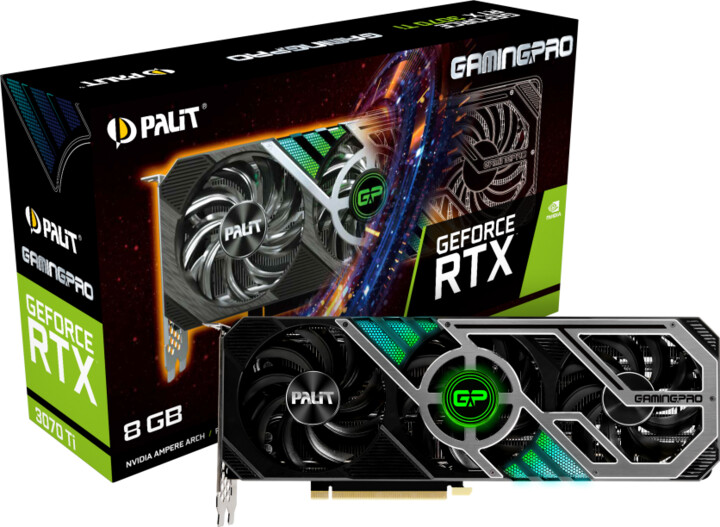 PALiT GeForce RTX3070 Ti GamingPro, LHR, 8GB GDDR6X_807383014