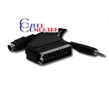 Kabel video S-VIDEO na SCART + audio kabel, 10m_1660234906