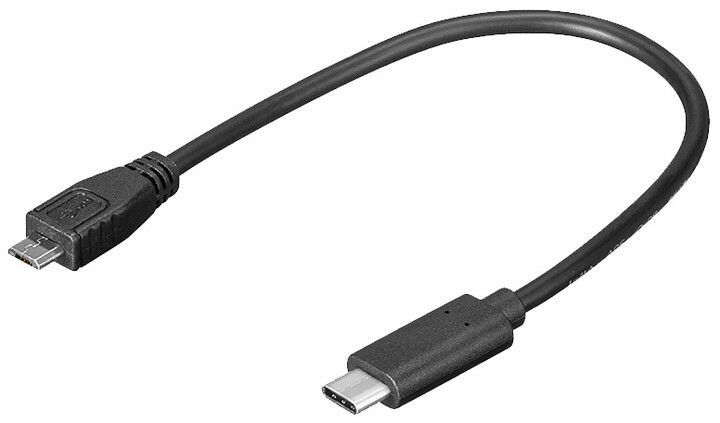 PremiumCord Adaptér USB 3.1 konektor C/male - USB 2.0 konektor Micro-B/male, 0,2m_2087712557