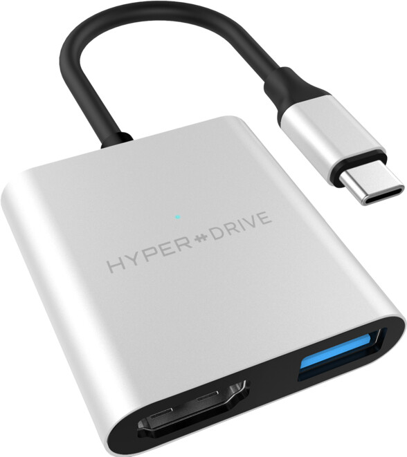 HYPER 3v1 USB-C Hub 4K HDMI, stříbrný