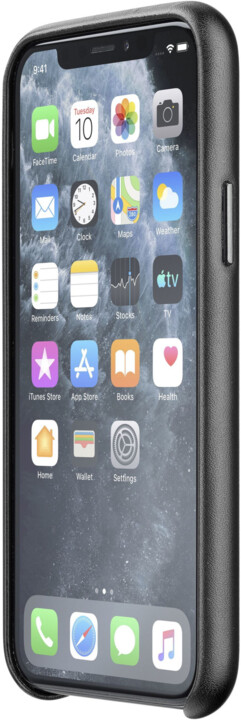 CellularLine ochranný kryt Elite pro Apple iPhone 11 Pro Max, PU kůže, černá_1102051053