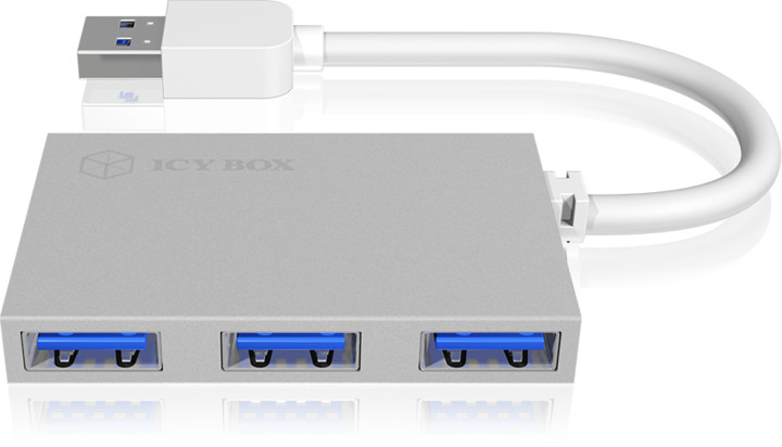 ICY BOX IB-Hub1401, 4x USB 3.0, stříbrný_284215758