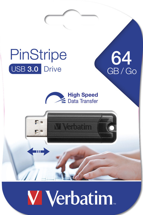 Verbatim PinStripe 64GB černá