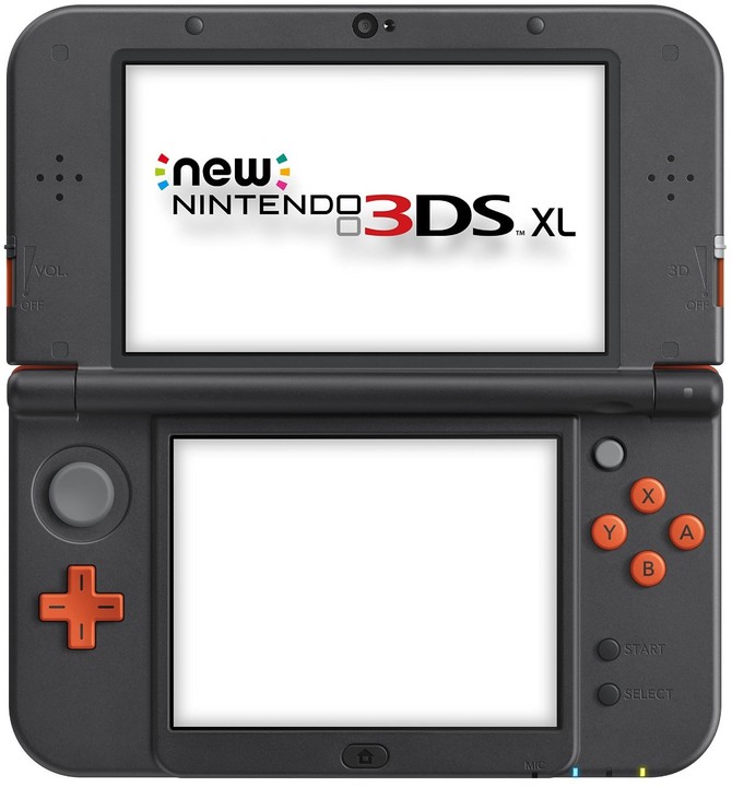 Nintendo New 3DS XL, oranžová/černá_1624574378