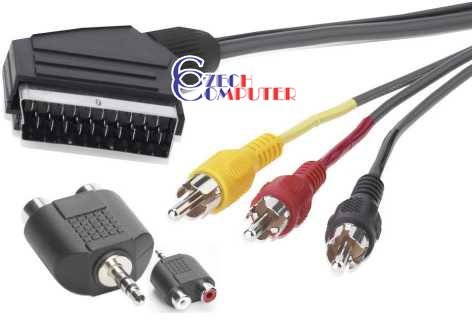 Video kabel SCART 3xcinch 10m + adapter Video Set_2147358729