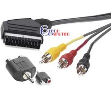 Video kabel SCART 3xcinch 10m + adapter Video Set_2147358729