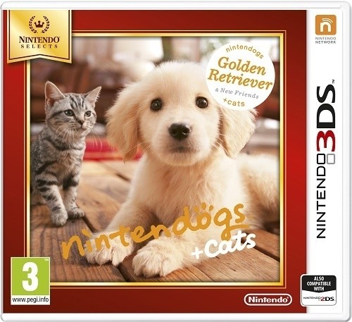 Nintendo 3DS, růžová + Nintendogs+Cats: Golden Retriever_163180865