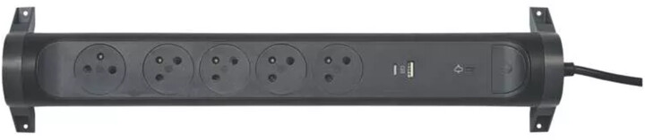 Legrand přepěťová ochrana, 5 zásuvek, USB-A, USB-C, 1.5m, černá_680627966
