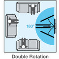 Meliconi 580409 CME Double Rotation EDR 100 nástěnný náklonný držák na TV, černá_1220249771