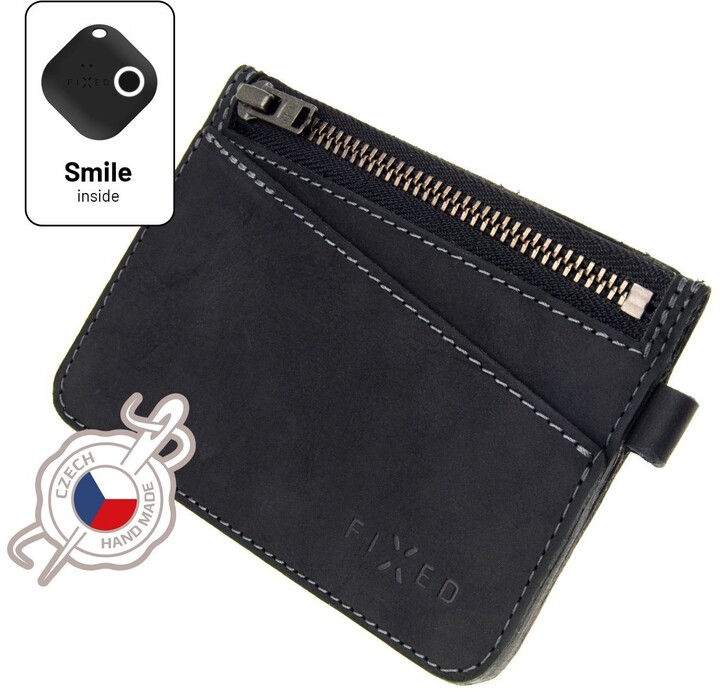 FIXED peněženka Smile Coins se smart trackerem, černá_2140390246