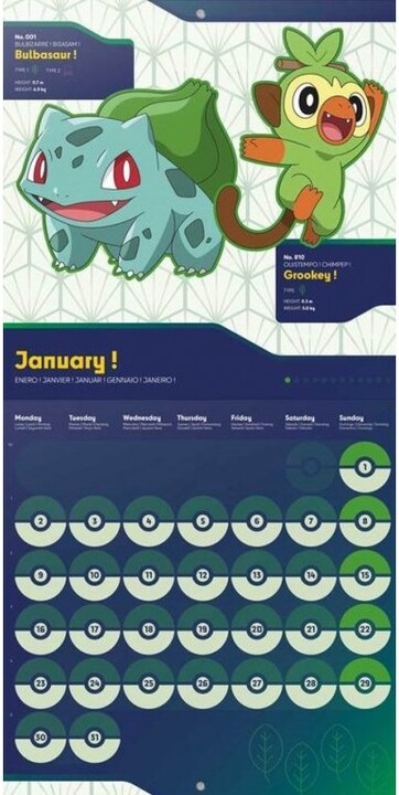 Kalendář 2023 Pokémon, nástěnný_149895381