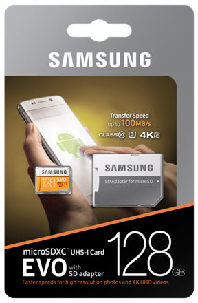 Samsung Micro SDXC 128GB EVO UHS-I U3 + SD adaptér_2117859449