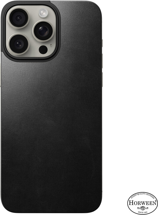 Nomad kožený ochranný kryt Magnetic Horween pro Apple iPhone 15 Pro Max, černá_275012034