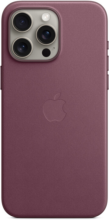 Apple kryt z tkaniny FineWoven s MagSafe na iPhone 15 Pro Max, morušově rudá_403900854