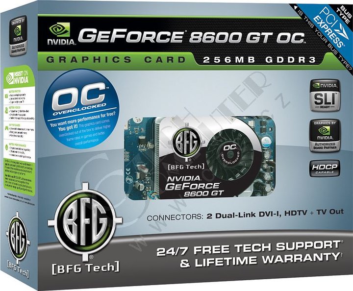 BFG GeForce 8600 GT OC 256MB, PCI-E_185897415