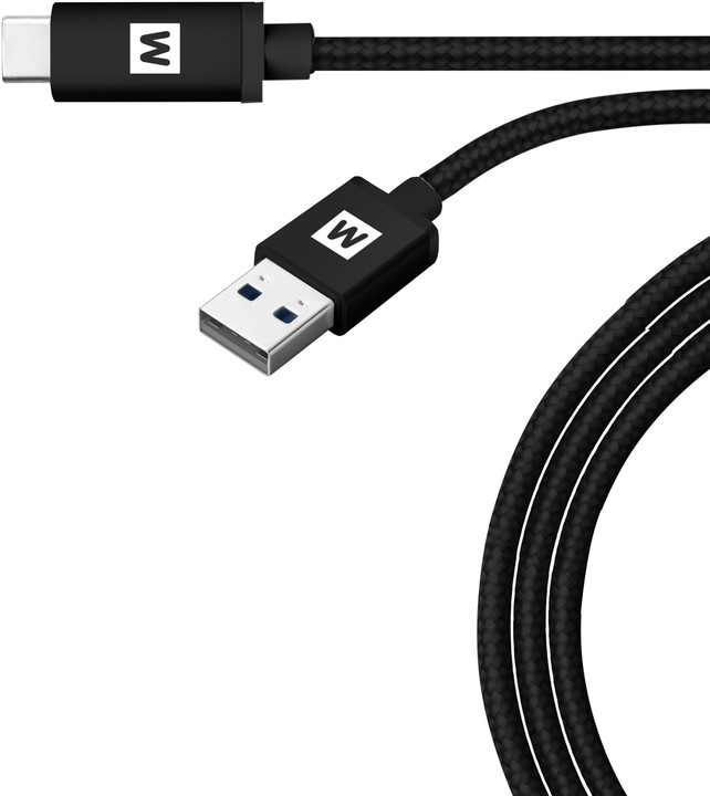 MAX MUC2100B kabel micro USB 2.0 opletený, 1m, černá_507179508