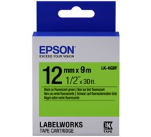 Epson LabelWorks LK-4GBF, páska pro tiskárny etiket, 12mm, 9m, černo-zelená_1565931797
