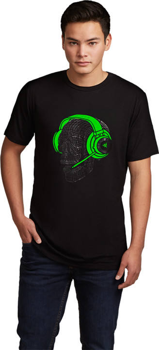 Tričko Razer Elite Skull Kraken, zelené (XL)_1355385664