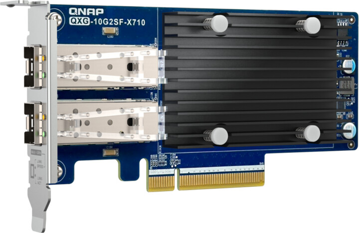 QNAP QXG-10G2SF-X710 - Dvouportová, SFP+, PCIe Gen3 x8_1266991952