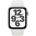 Apple Watch SE, 44mm, Silver Aluminium, White Sport Band_1512298865